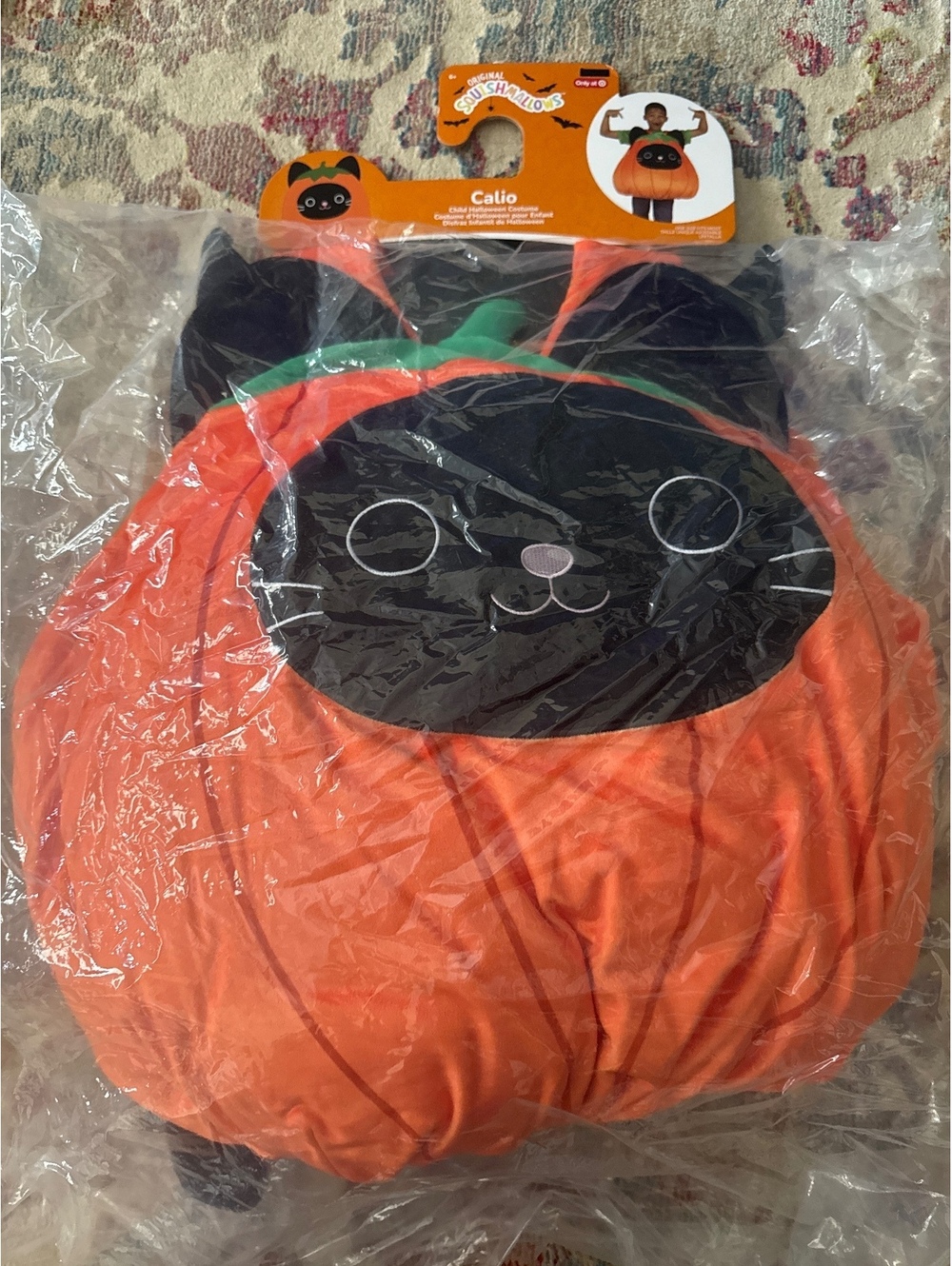 Original Squishmallows Calio Child Halloween Pumpkin Costume - Size Small